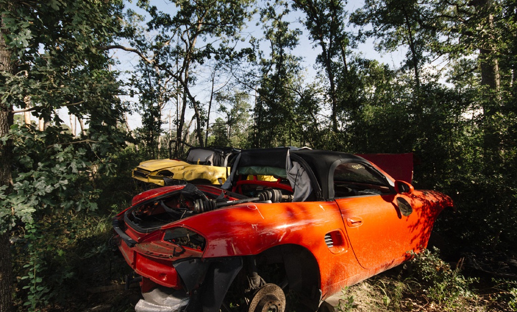 разбитый Porsche Boxster